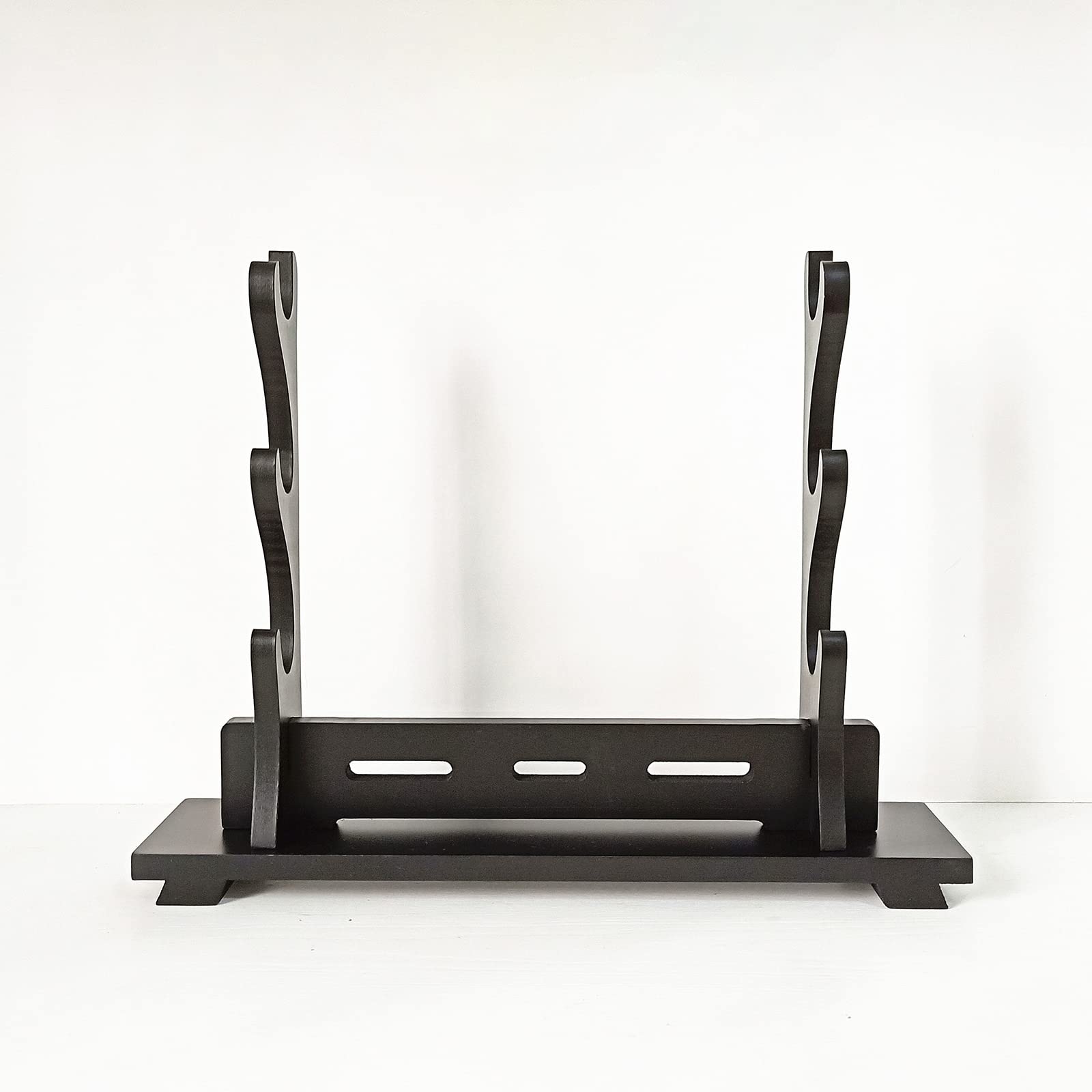 Hjhuua Black Universal Katana Support Stand,Density Board Sword Stands,Flute Stans,Handicraft Display Rack,Multifunctional Weapon Sword Holder Multi-Layer