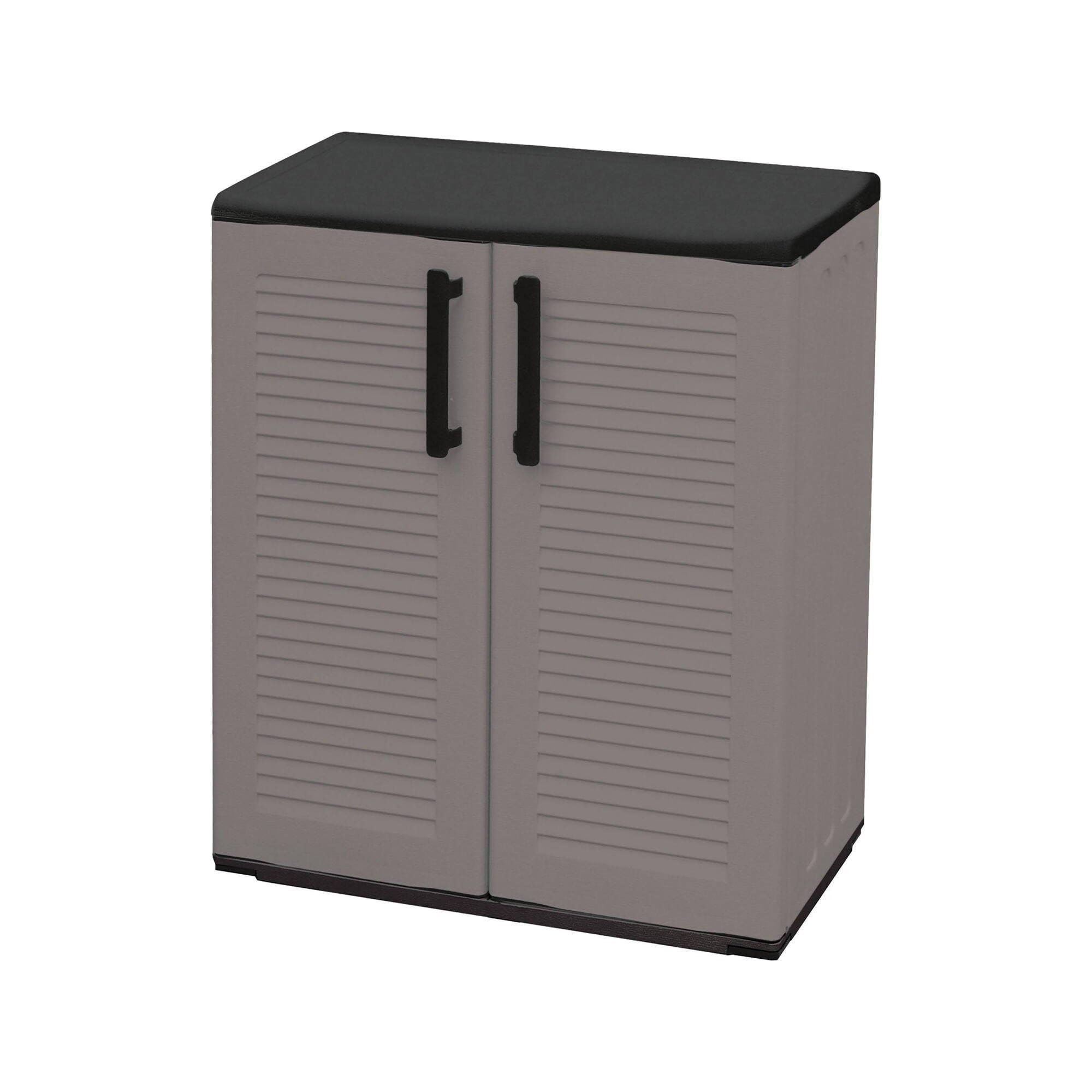 Armadio da esterno Mol Dmora 68x37h84 cm Grigio e Nero