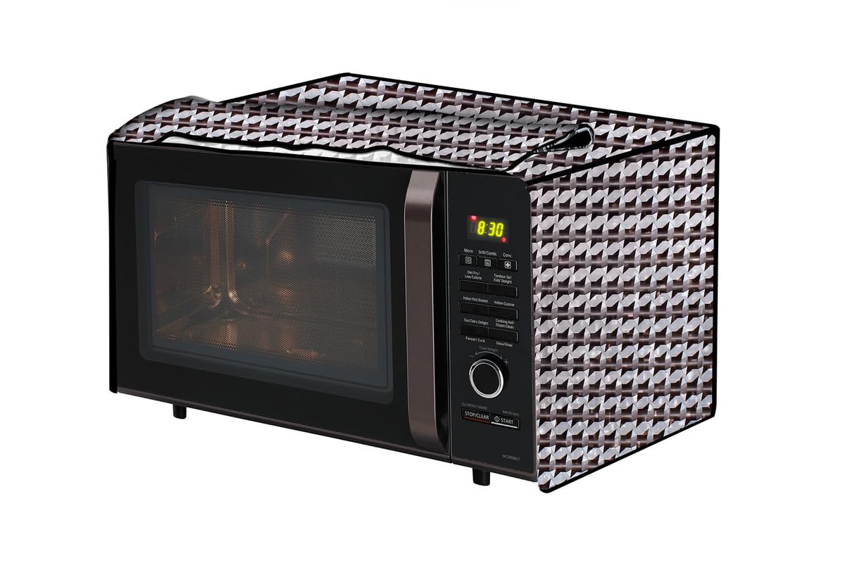 Microwave Oven Cover - Sand Pattern Brown -18