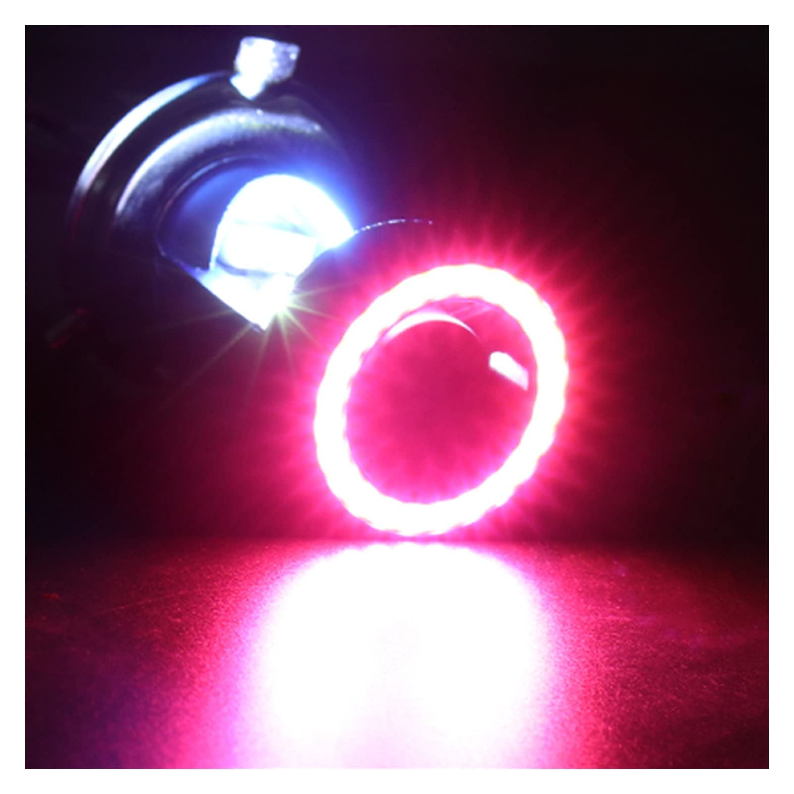 Kit de Conversion du xénon Phare de Motocyclette LED H4 BA20D Ange Oeil Bleu Rouge Scooter Moto Avant Phare Avant Ampoule DRL Accessoires 12V 24V Auto et Moto