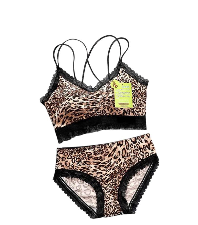 fixfolk Women's Cotton Blend Animal Print Padded Bra and Panty Set | Comfortable Innerwear for Women (Pack of 1)-picture-12
