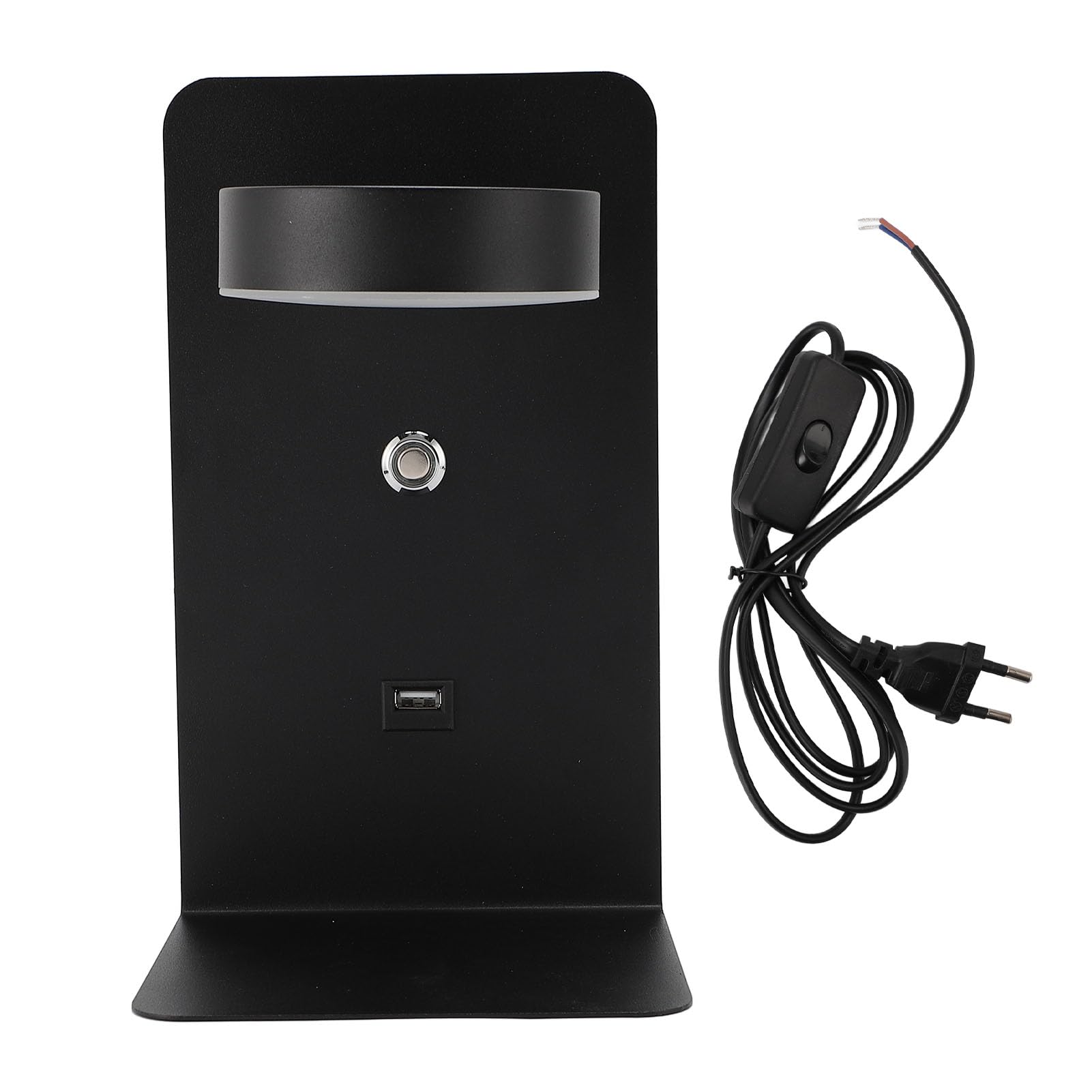 Luz de Pared LED Enchufable, Cabezal de Lámpara Giratorio de 350 Grados con Puerto de Carga USB 12W SMD 2835LED para Luz Nocturna de Dormitorio