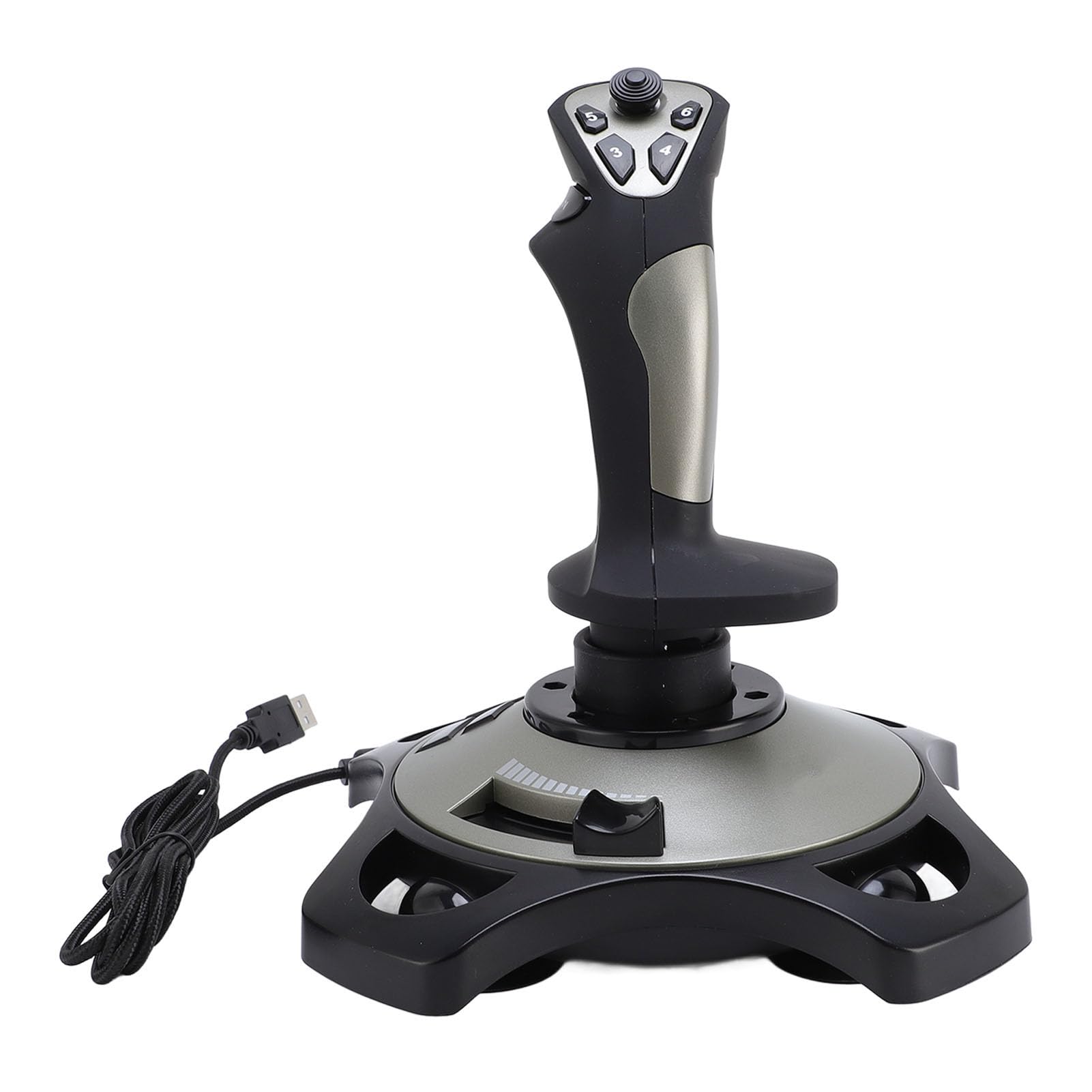 Tomantery Controlador de Joystick Flight Simulator USB con Cable con Vibración y Acelerador para Entusiastas de los Juegos