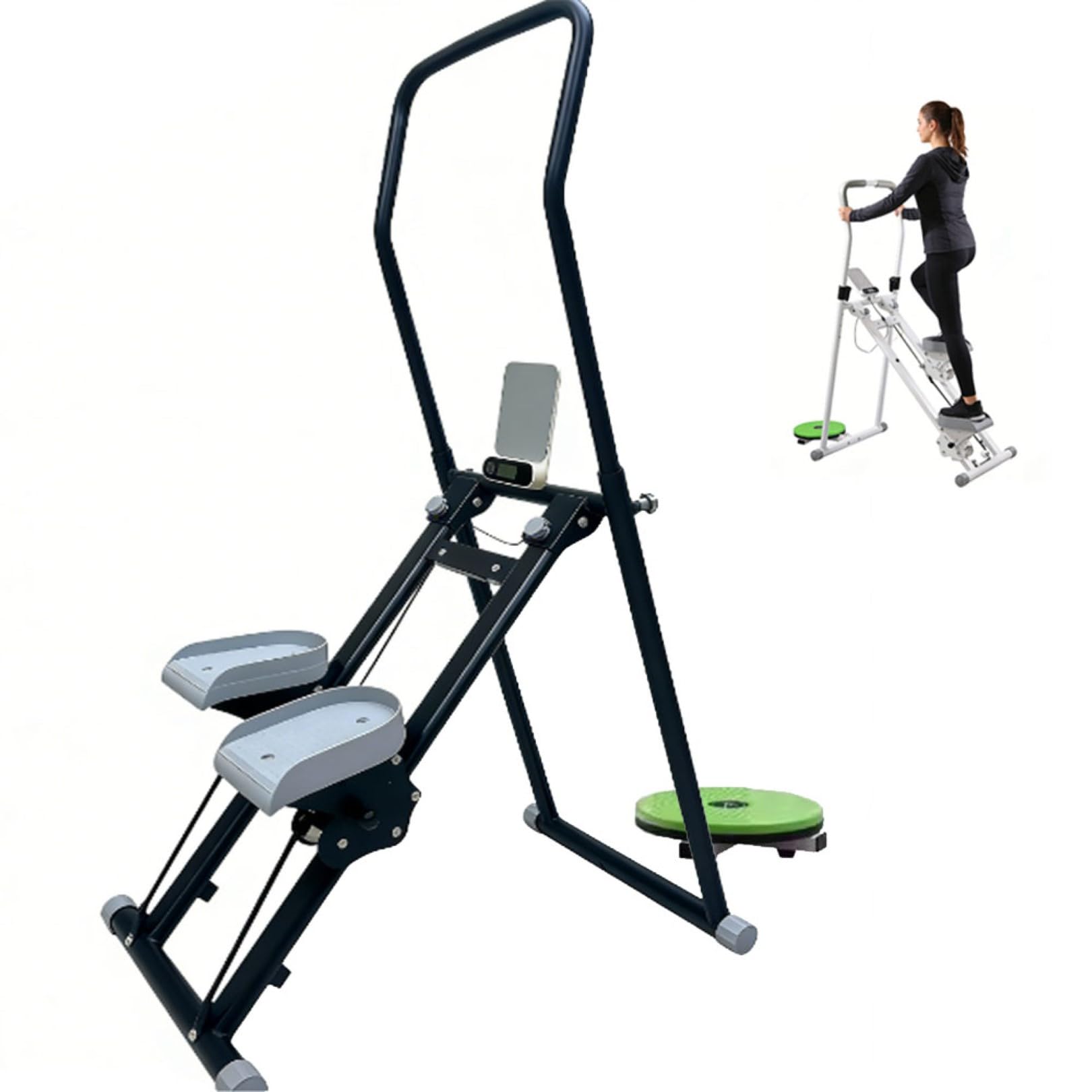 Stepper per scale, regolabile, pieghevole, per allenamenti cardio a casa