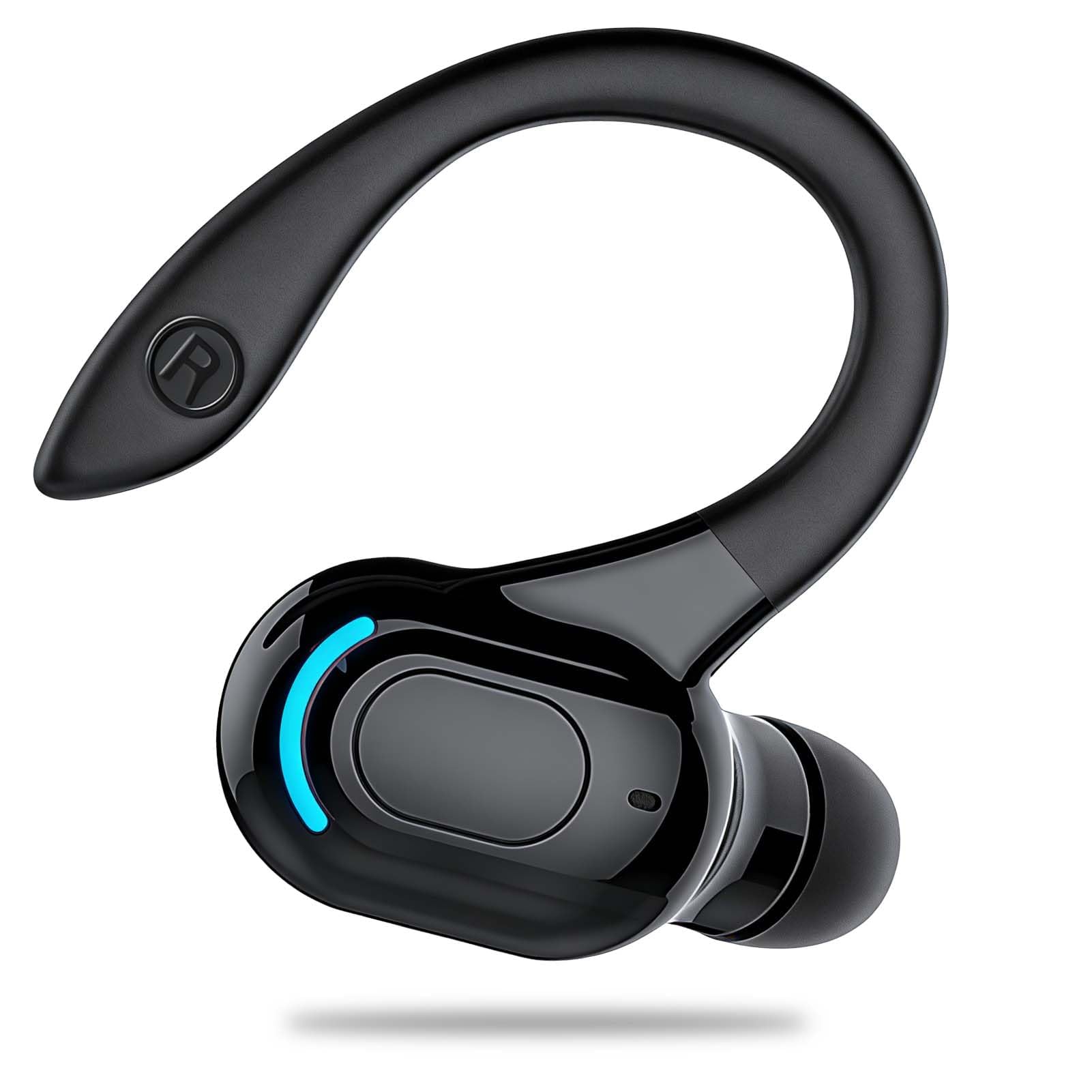 Auricolare Bluetooth Mono V5.2 Cuffie Vivavoce con Microfono Design 360° sopra l'Orecchio Pinganello Bluetooth Mobile Compatibile con Phone, Android e PC