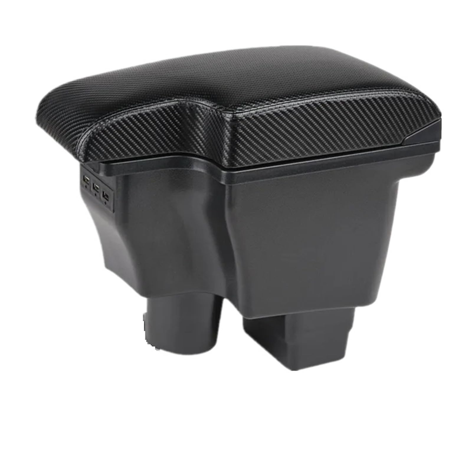 UMDJJU For Mazda For CX-3 2 2009-2022 Car Armrest Storage Box Accessories Charging USB Car Centre Console Armrest Box(3C carbon fiber 3usb)