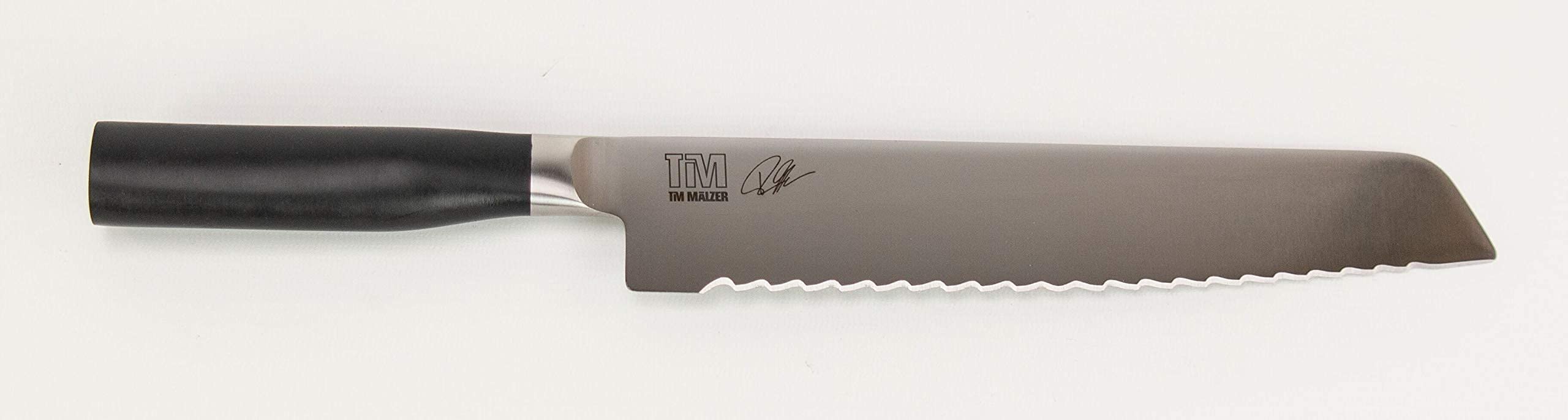 Kai Shun Tim Mälzer Kamagata; ultrascharfes Brotmesser TMK-0705 23 cm KLinge + großes XXL- Eichenbrett 40x25 cm; Sonderangebot