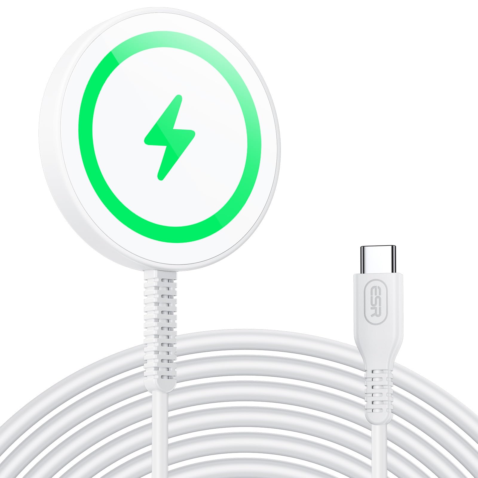 for Wireless Charger for MagSafe Charger, Phone Charger,Compatible with iPhone 17/16/15/14/13/12 Series, Galaxy S25 Series, AirPods 4/3/AirPods Pro,Strong Magnetic Lock, Silver