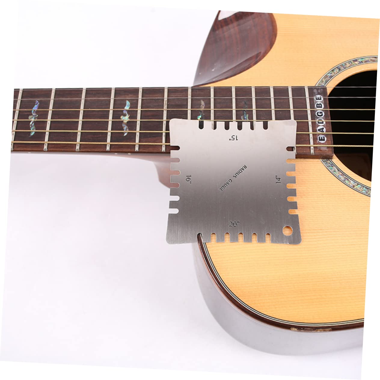 Toyvian 12pièces Set De Outils De Mesure Précis Pour Guitare Jauges De Rayon Inoxydable Pour Action Des Cordes Et Courbure Du Manche