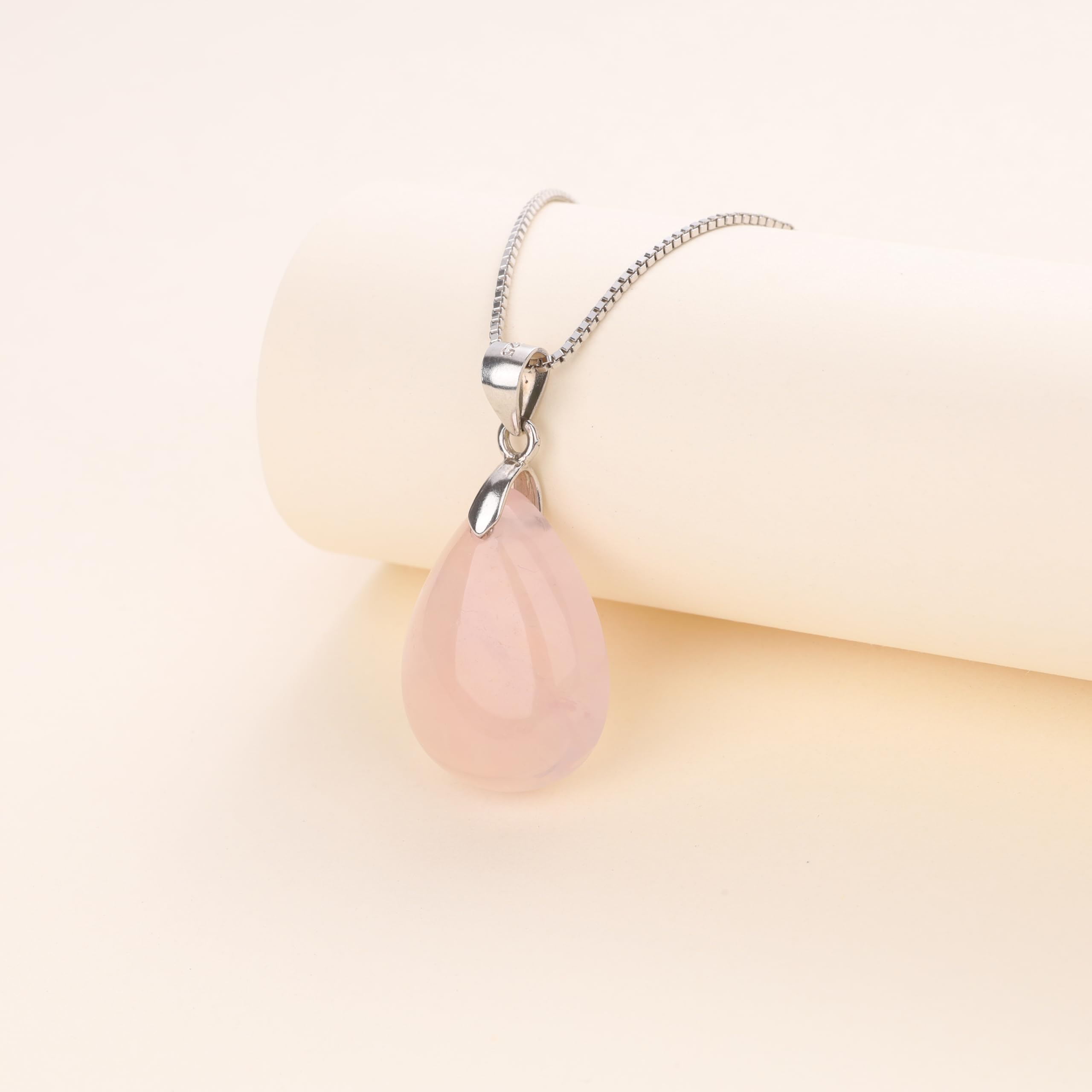 COAI Collana da Donna in Argento Sterling 925 con Ciondolo Goccia Lacrima in Pietre Naturali