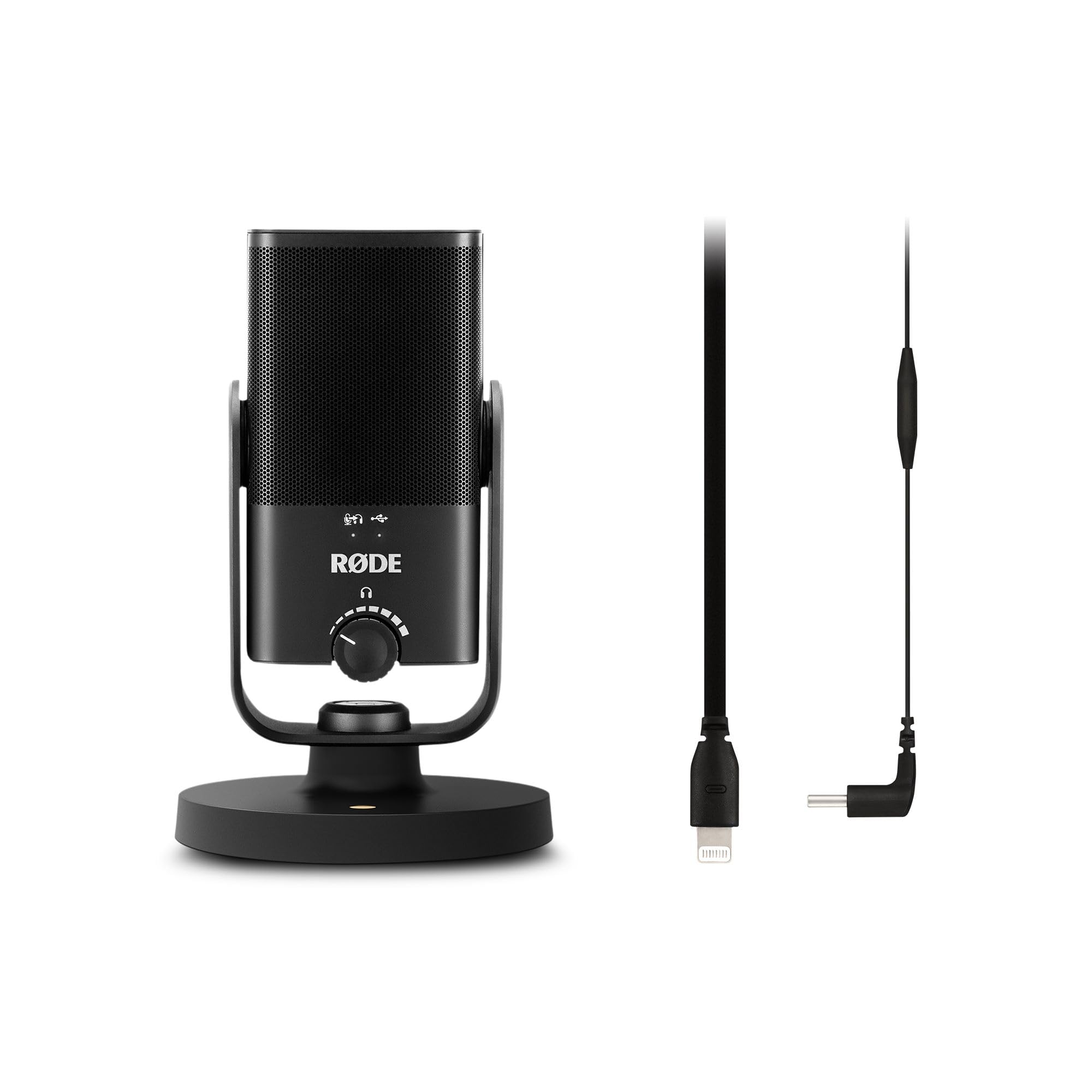 RØDE NT-USB Mini Studio-Quality Condenser USB Microphone + SC15 USB-C to Lighting Cable (300mm - iOS Compatible) for Podcasting, Streaming, Gaming, Vocal and Instrument Recording
