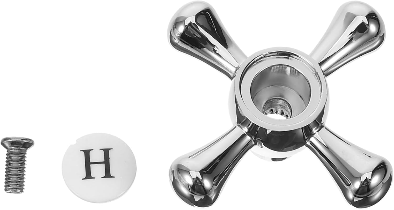 Garneck Replacement Faucet Handles for Bathroom & Bathtub - Zinc Alloy Shower Knobs - Cross Arm Design Sink Faucet Handles for Easy Installation & Durable Use