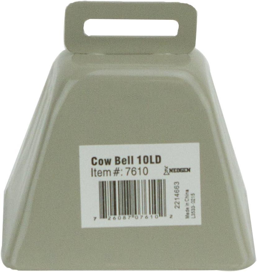 Neogen 7610 10LD Metal Cow Bell, Cream