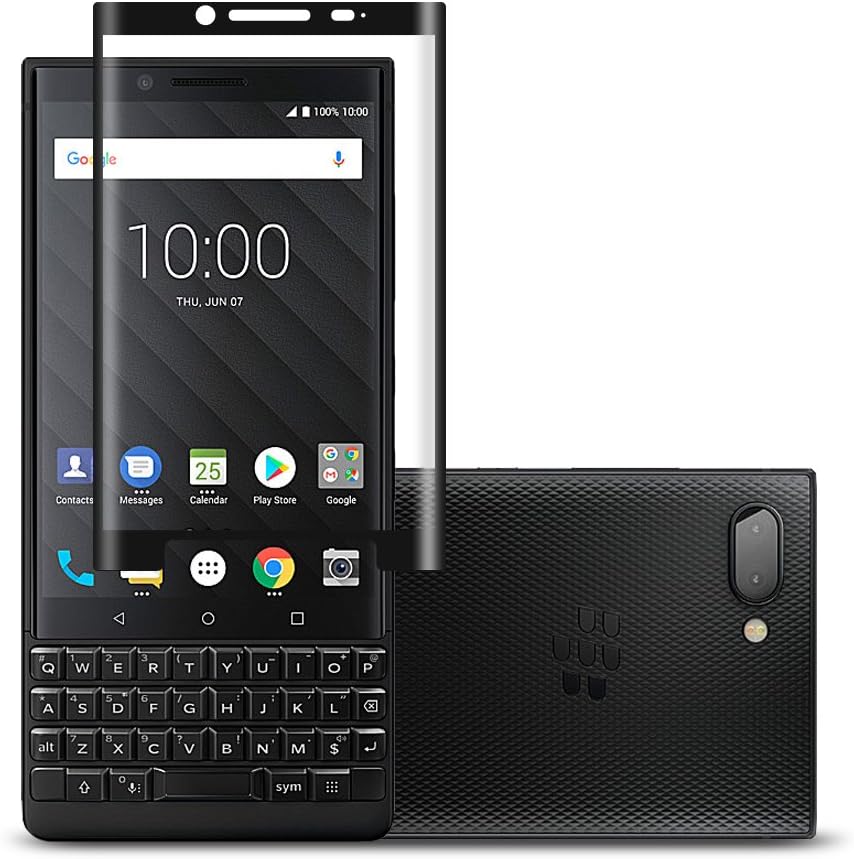 BlackBerry Key2 Screen Protector,Laerion 3D Edge Full Coverage Tempered Glass Screen Protector with 9H Anti Scratch HD Bubble Free Protective Film for BlackBerry Keytwo[Black]