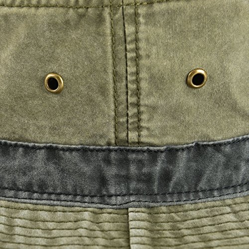 VOBOOM Men Washed Cotton Panama Bucket Hat Packable Summer Travel Fishing Boonie Cap - Image 5