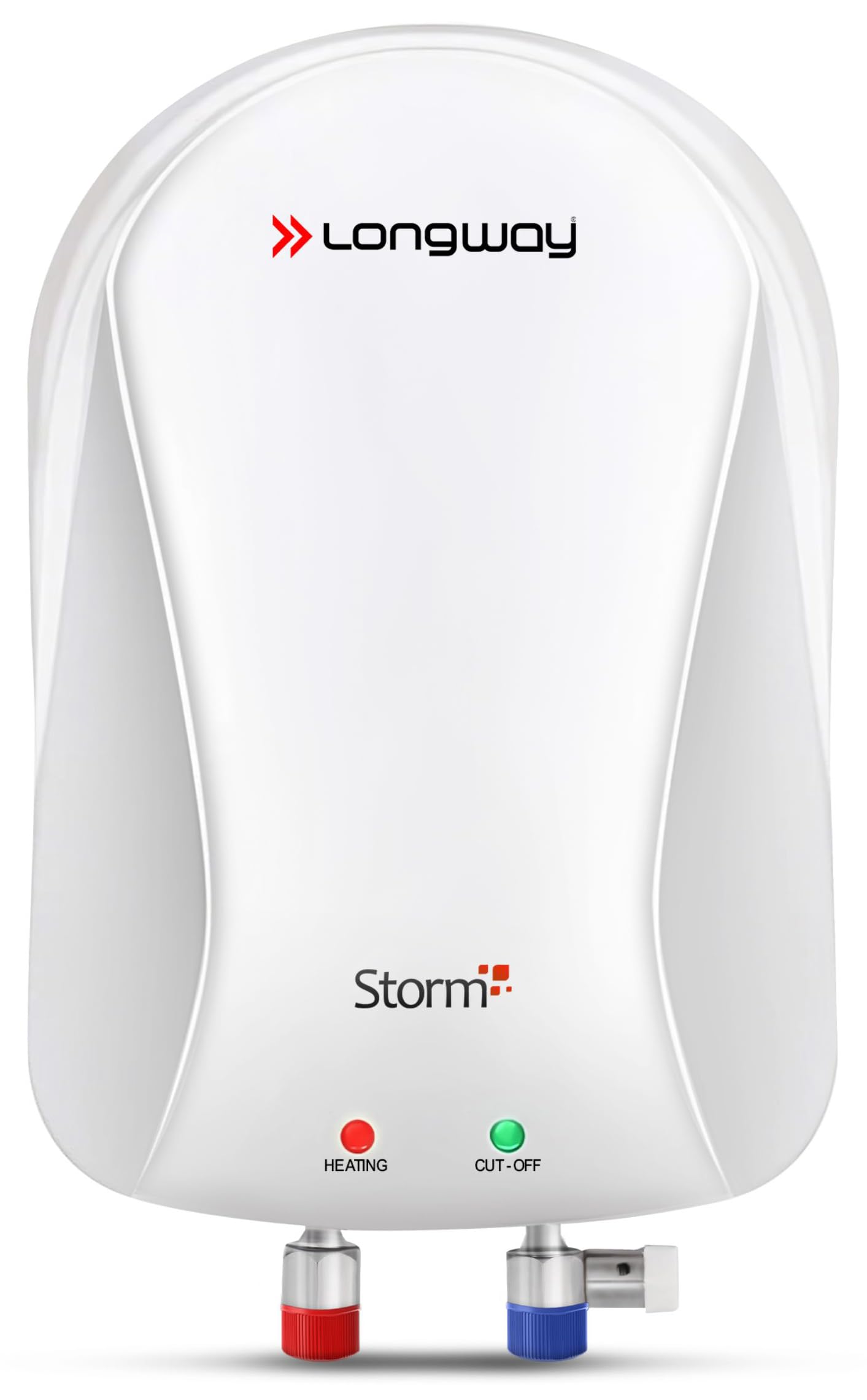 Longway Storm 3L Automatic Instant Water Heater | Advanced Multi-Layered Safety | 3000 W Powerful Heating | Suitable For Kitchen & Bathroom| Rust-Proof ABS Body | 5 Years Inner Tank Warranty | White