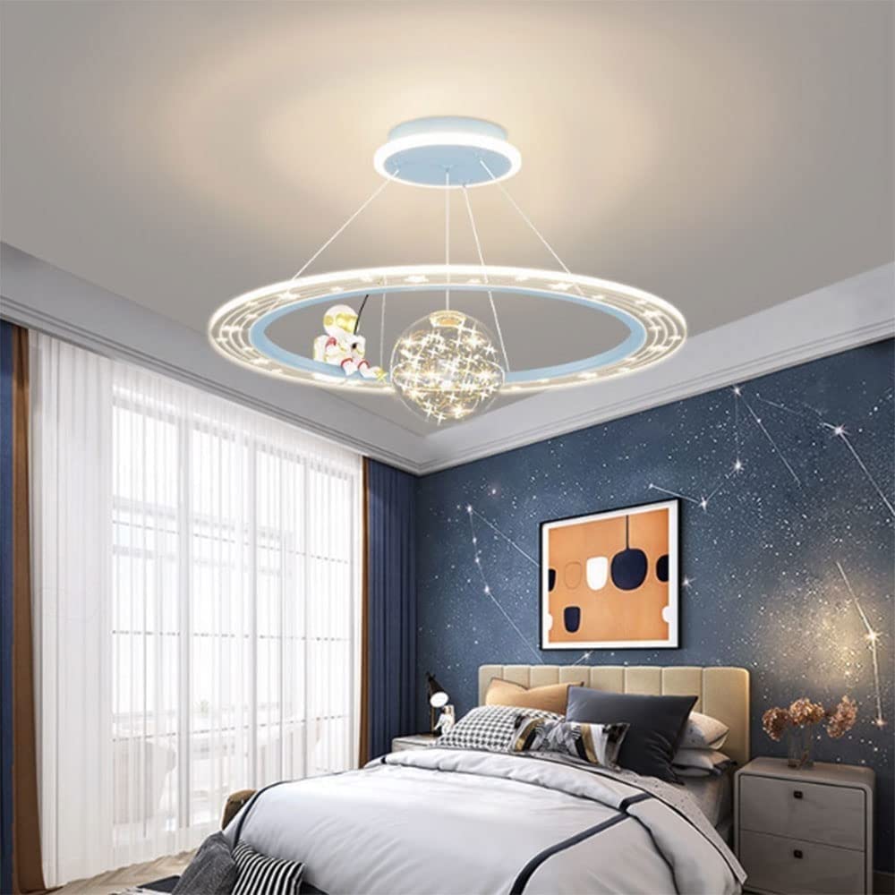 Plafonnier LED bleu TONFON lustre moderne nordique pour salon et loft