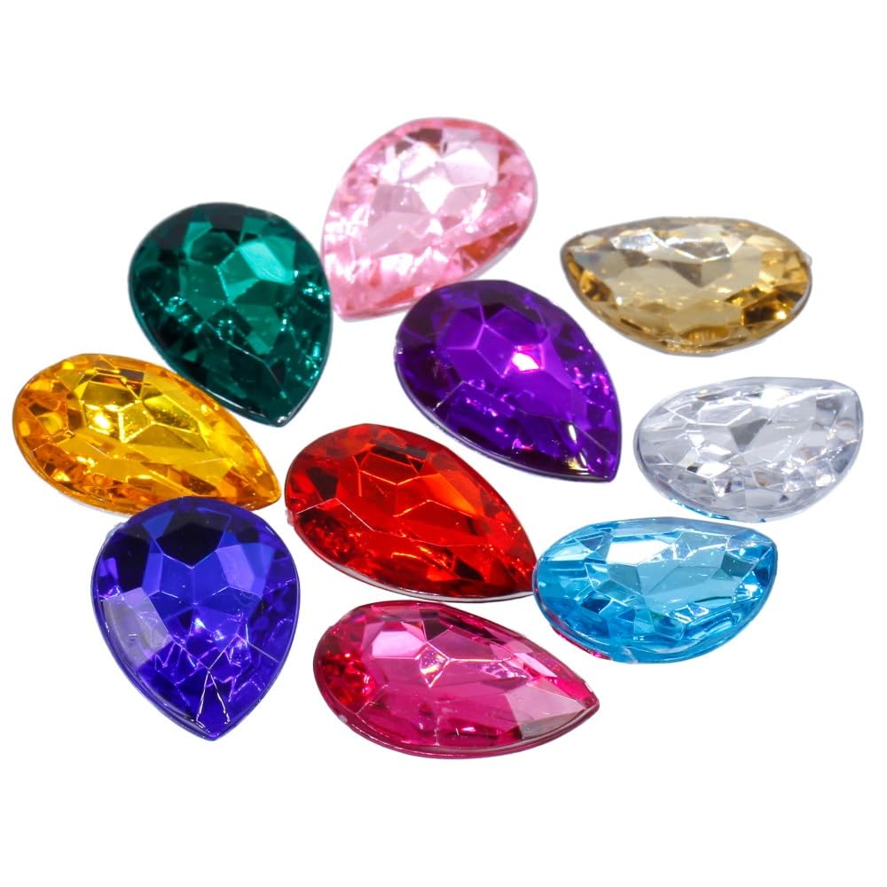 AadyaCrafts Kundan Stone Diamond Drop Shape Multi Colour for Crafts, Jewellery Making and Embroidery Big Size 18X25MM 20 Pieces J18X25-17 (B0D9KFTPTM) Amazon Price History, Amazon Price Tracker