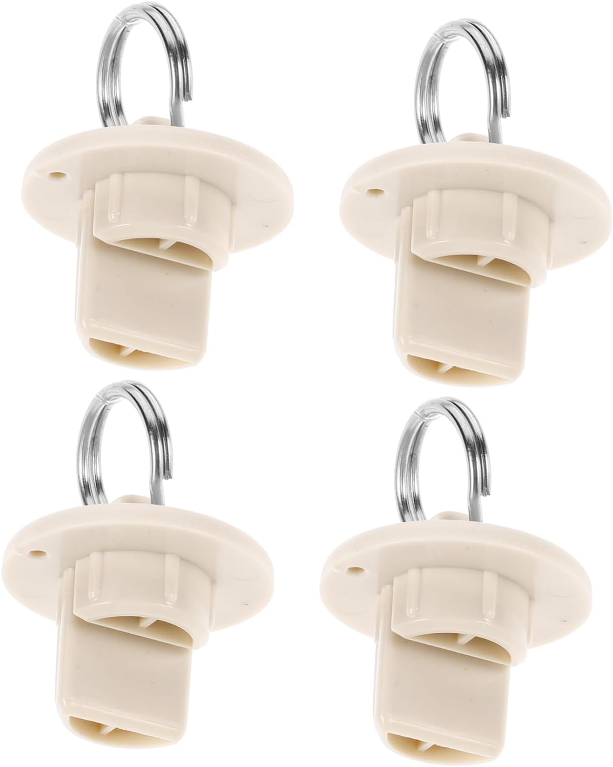 NUOLUX Outdoor Roller Blind Accessories Windproof End Caps with Rubber Band Blind Pull Ring Exterior Blind Maintenance Window Treatment Replacement for Sunshade Curtain Set of 4