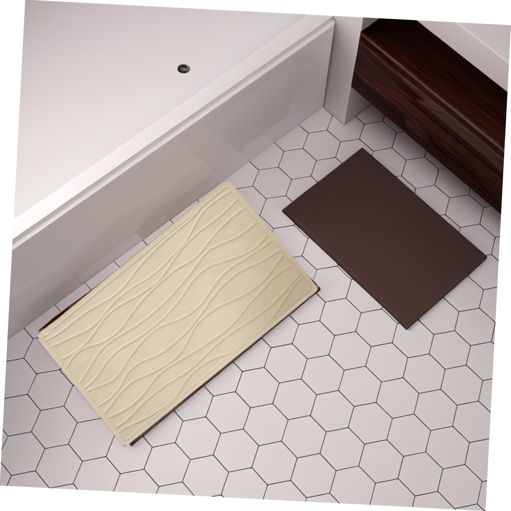 Healvian Alfombra de Baño Antideslizante con Ventosa Alfombra de Goma para Bañera para Suelo de Baño Alfombrilla de Ducha Color