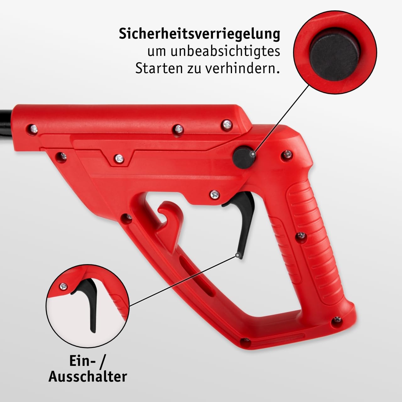 WALTER Gartenfräse 1200 W – Leistungsstarke Elektro-Motorhacke, Ergonomischer Doppelhandgriff, Zwei-Punkt-Sicherheitsschalter, Robuster Stahlrahmen, Ideal zum Ebnen und Graben, Bodenhacke, Bodenfräse
