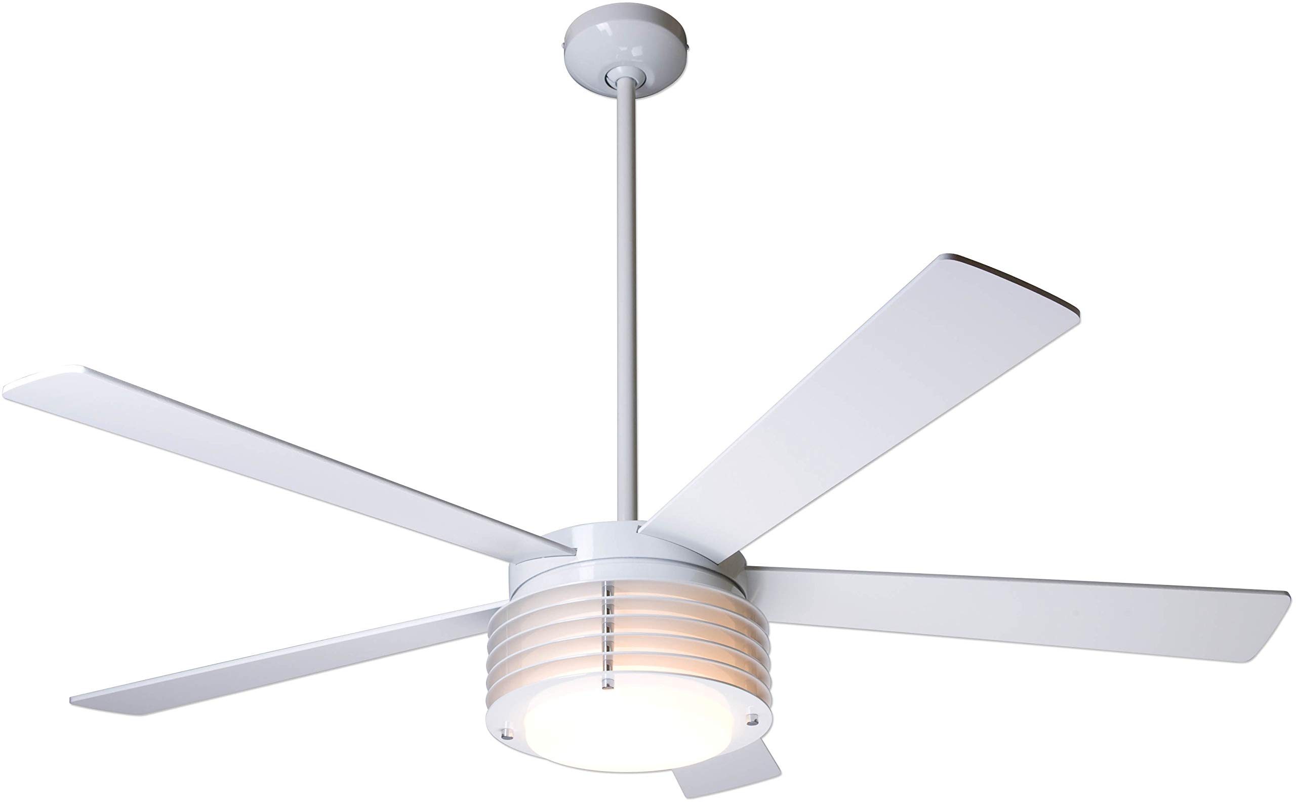 Modern Fan Co PHA-GW-52-WH-LED-003 Contemporary Modern 52``Ceiling Fan from Pharos Collection in White Finish,