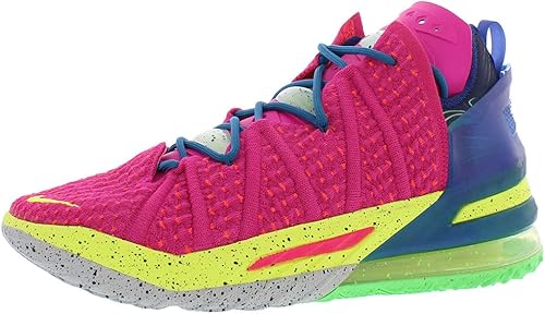 Nike Tenis de baloncesto Lebron 18 para hombre, NegroVerde Eléctrico-Negro