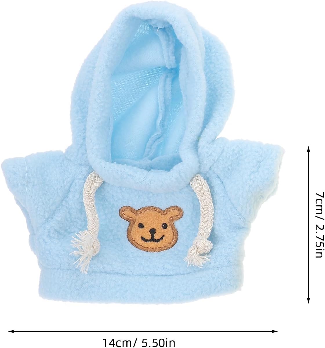 IMIKEYA 2pcs Plush Bear Clothes Mini Bear Doll Clothes Stuffed Hoodies for 8 Inch Plush Toys Dress Up Accessories