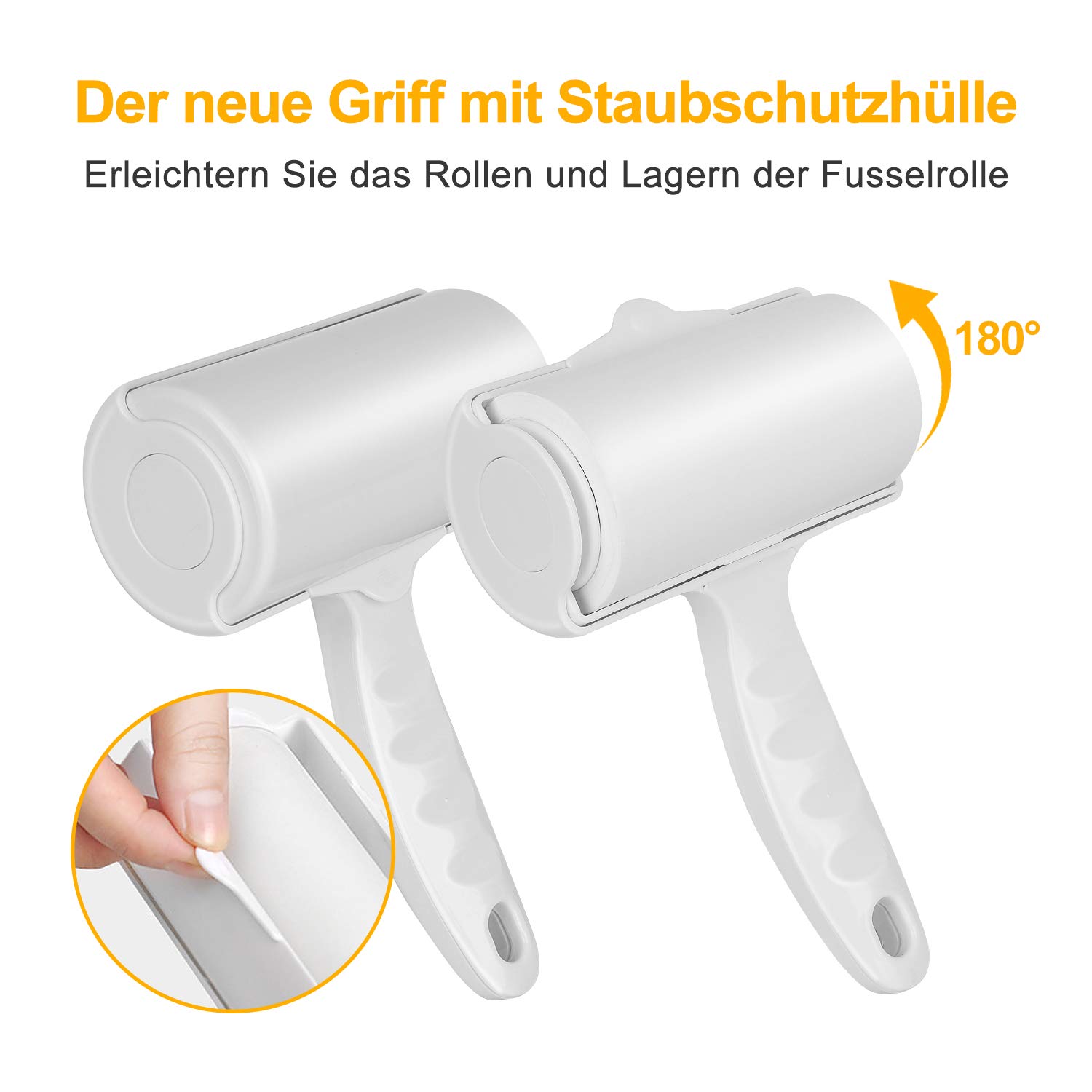 Fusselrolle 6 Stück - 360 Blatt Extra Klebrig Für Tierhaare & Staub
