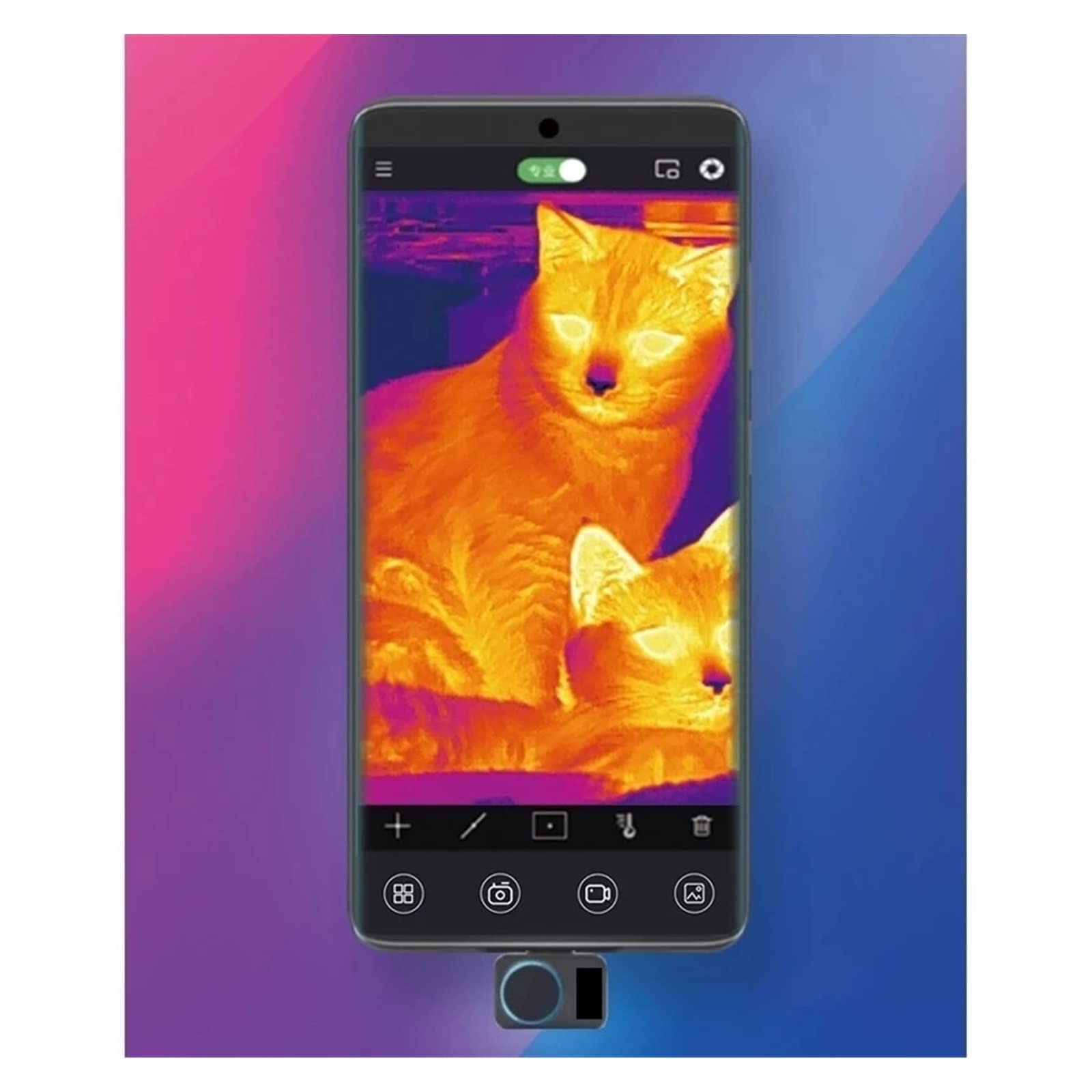 Termocamera portatile Thermal Imager Telecamera termica Risoluzione 256 X 192 25Hz P2 Visione notturna con analisi PC e registrazione video
