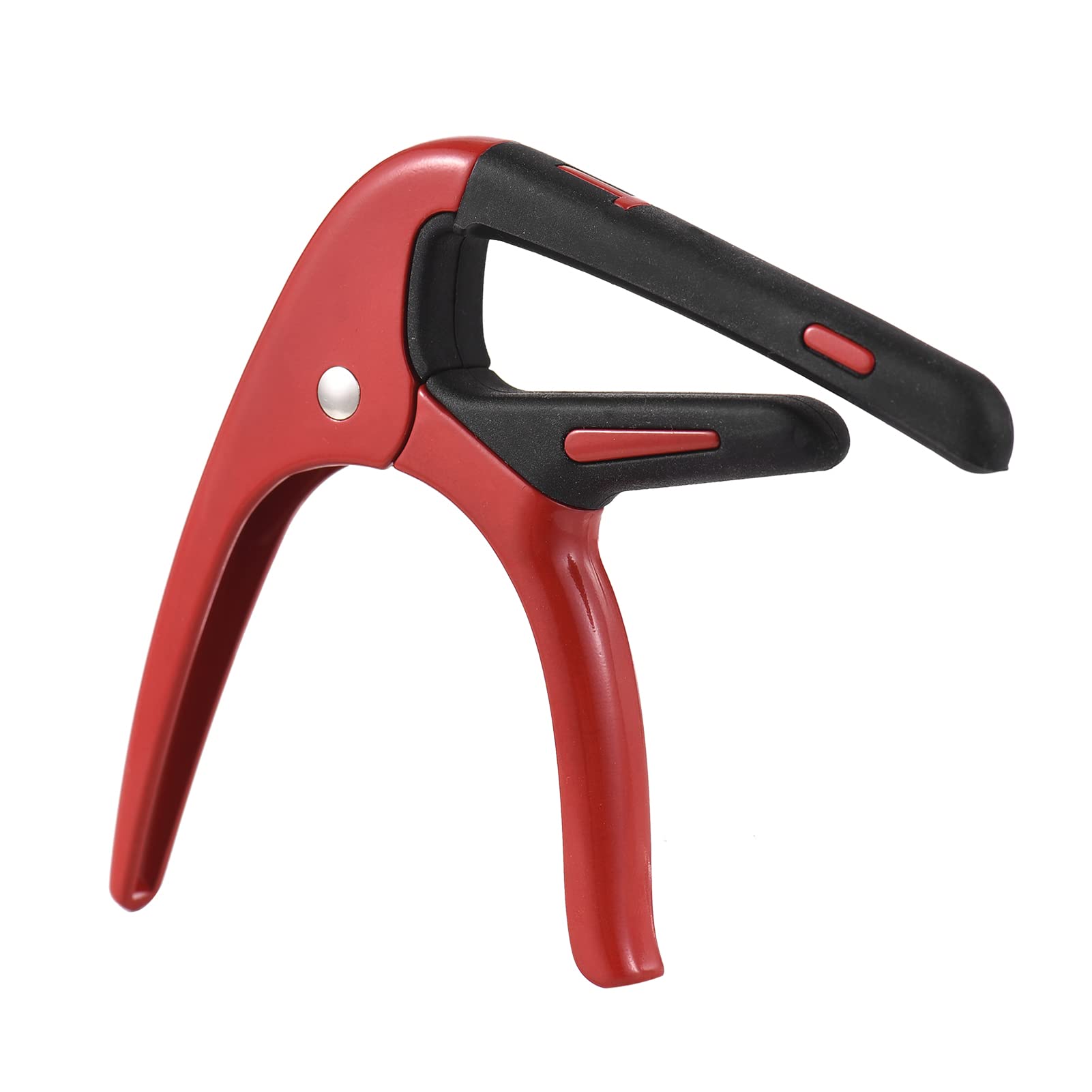 Professional Guitar Capo Zinc Alloy Guitar Tuner with Guitar Pick for Acoustic Guitar Electric Guitar Ukulele Mandolin Comfortable Hand Feeling (Red)