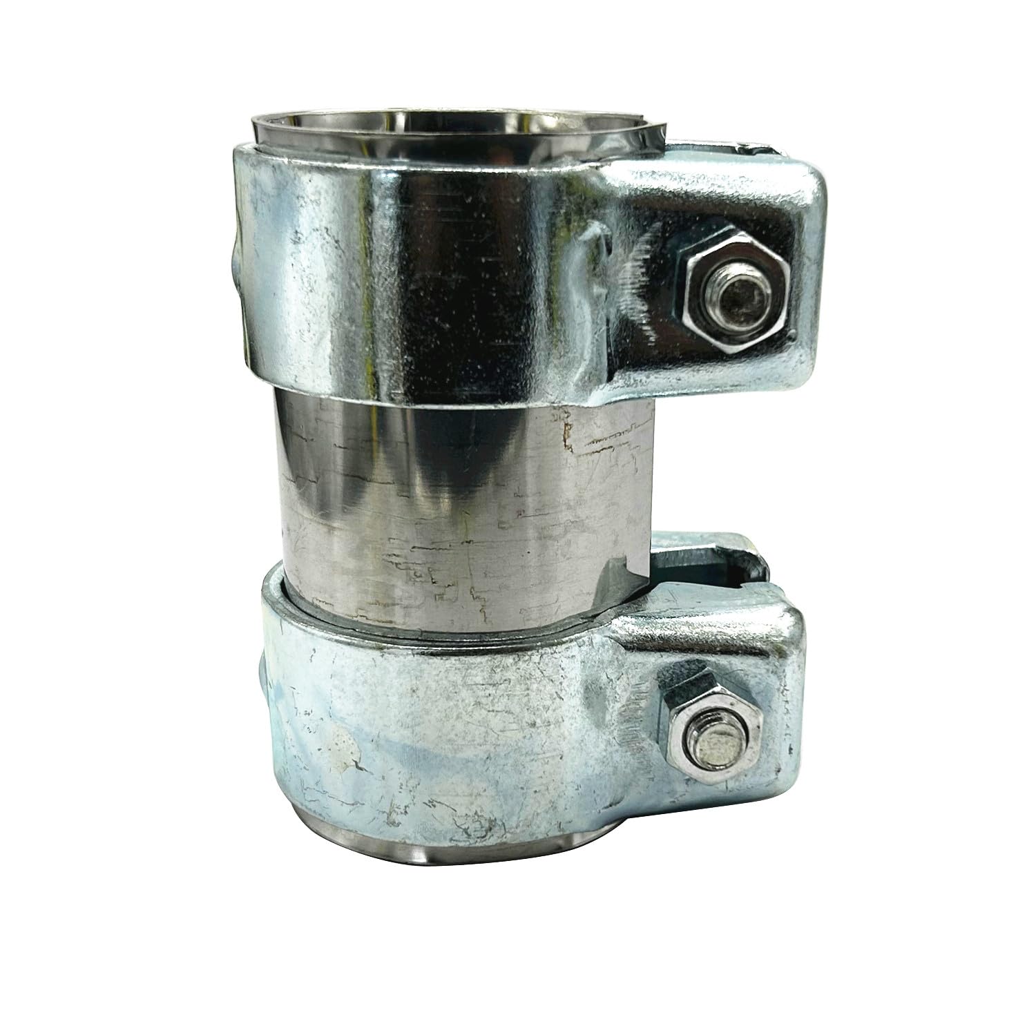 Stainless Steel Exhaust Clamp And Pipe Joint Kit – 60mm X 95mm, Double Clamp Band Flanges, For Muffler And Downpipe