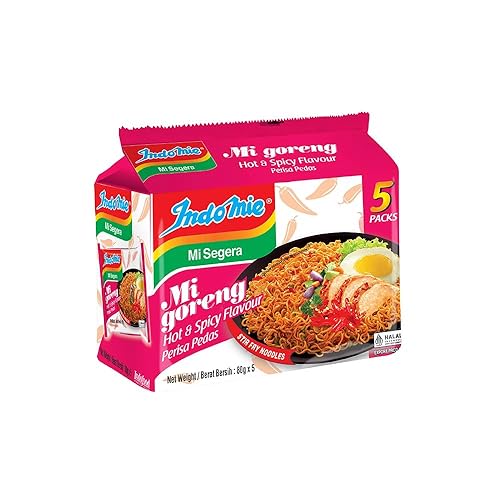 Indomie Fideos instantáneos Mi Goreng, certificado Halal, sabor original, 3 onzas (paquete de 5)