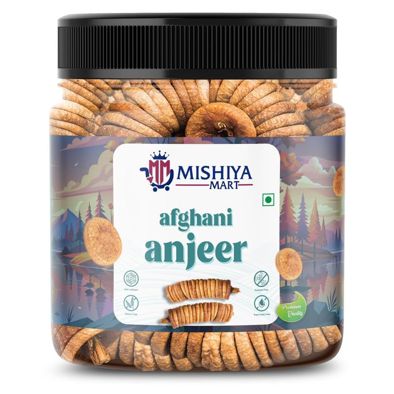 MISHIYA MART Afghan Anjeer Figs Dry Fruits | Dried Afghan Anjeer | Rich Source of Vitamins & Dietary Fiber | Healthy Snack | 100gm