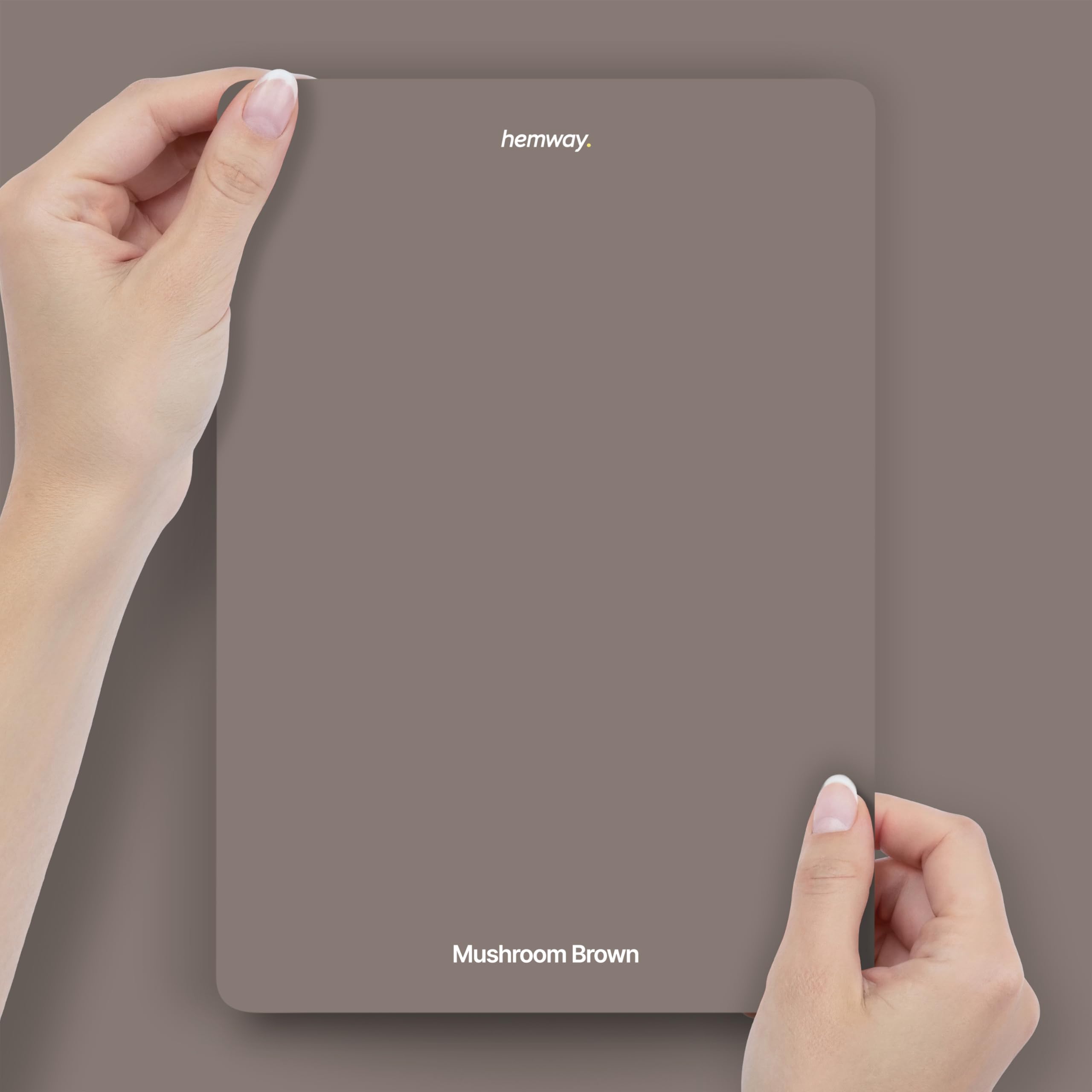 Hemway Mushroom Brown Peel & Stick Sample Chalk Paint | A5 Accurate Colour Swatch, Mess-Free Alternative to Paint Tester Pots, Easy To Use, Eco-friendly, for Interior Furniture & Walls