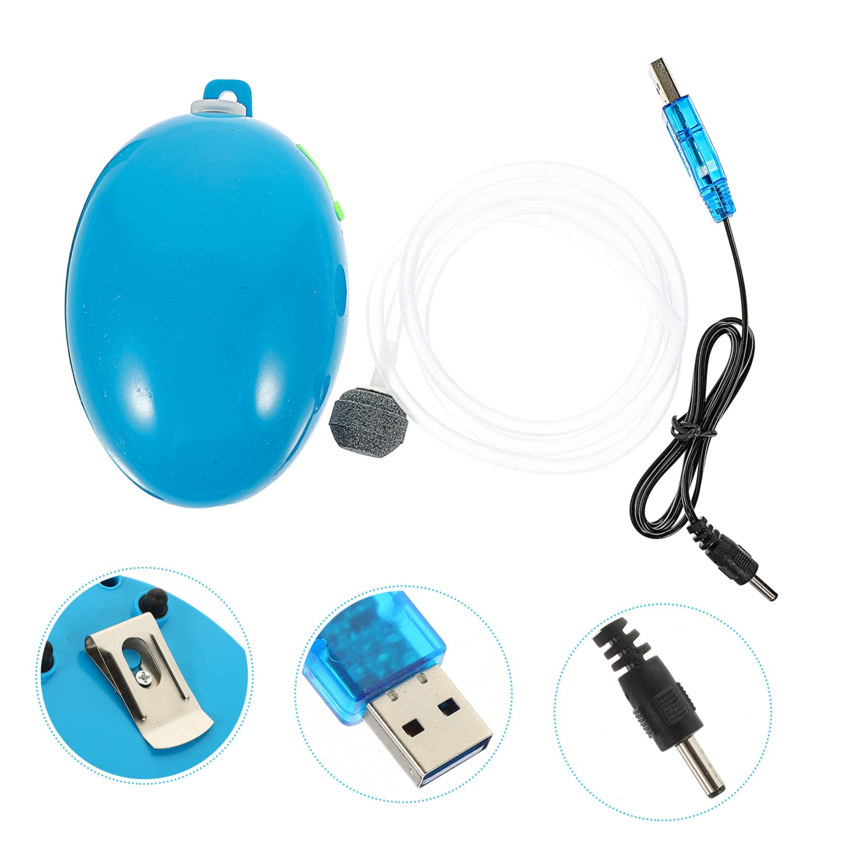 BESPORTBLE Sauerstoffpumpe für Fischbecken Portable air Pump Aquarium air Pump Indoor Aquarium Oxygen Pump tauchfähig Luft Schwimmbad Aquarium -Sauerstoffpumpe Aquariumzubehör Abs Blue