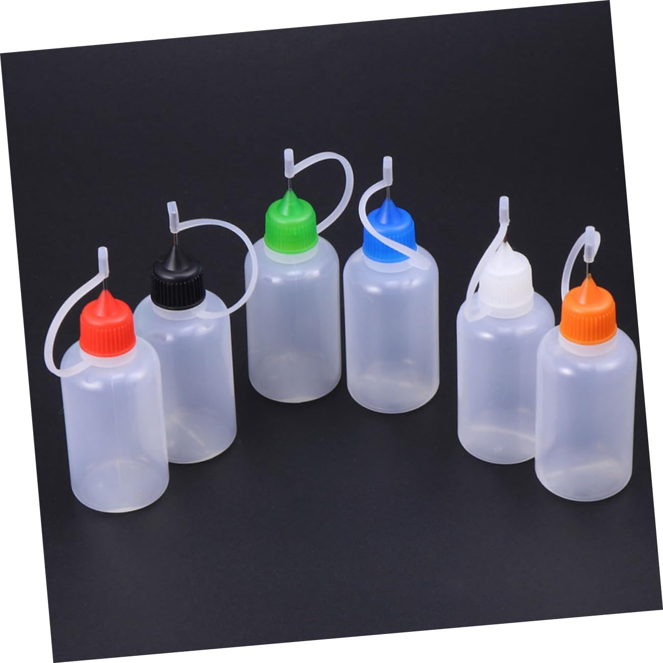 PLAFOPE 25pcs Needle Tip Dispenser Bottle Fine Tip Glue Pigment Squeeze Bottles Portable Storage