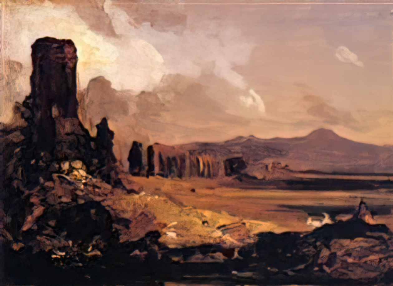 Thomas Cole Photo A4 campagna di roma study for aqueduct near rome 1832