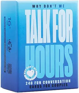 Why Don't We Talk for Hours - 240 Conversation Starters for Couples - Get to Know Each Other Better. Fun Conversation Game, Couple Card Games, Games for Date Night
