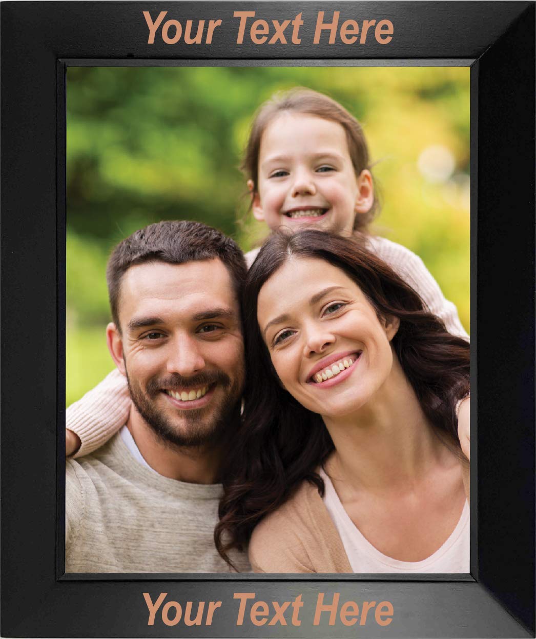 PersonalizationStreet - Customize Your Own - Personalized 5" x 7" Vertical Black Wood Photo Frame with Free Custom Engraving, Shipping and Photo Print of Your Special Photograph