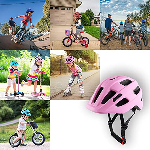 Kids Bike Helmet For Ages 1-8 Years, Adjustable Toddler Boys And Girls Helmets, Lightweight Child Infant Bicycle Cycling Scooter Sports Helmet 48-54Cm Pink #TOP6