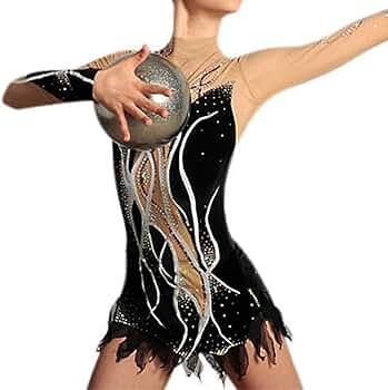 SALE 150前後　新体操競技用レオタード　ブラック 新体操 競技用 レオタード 黒の通販 by Strawberry🍓｜ラクマ