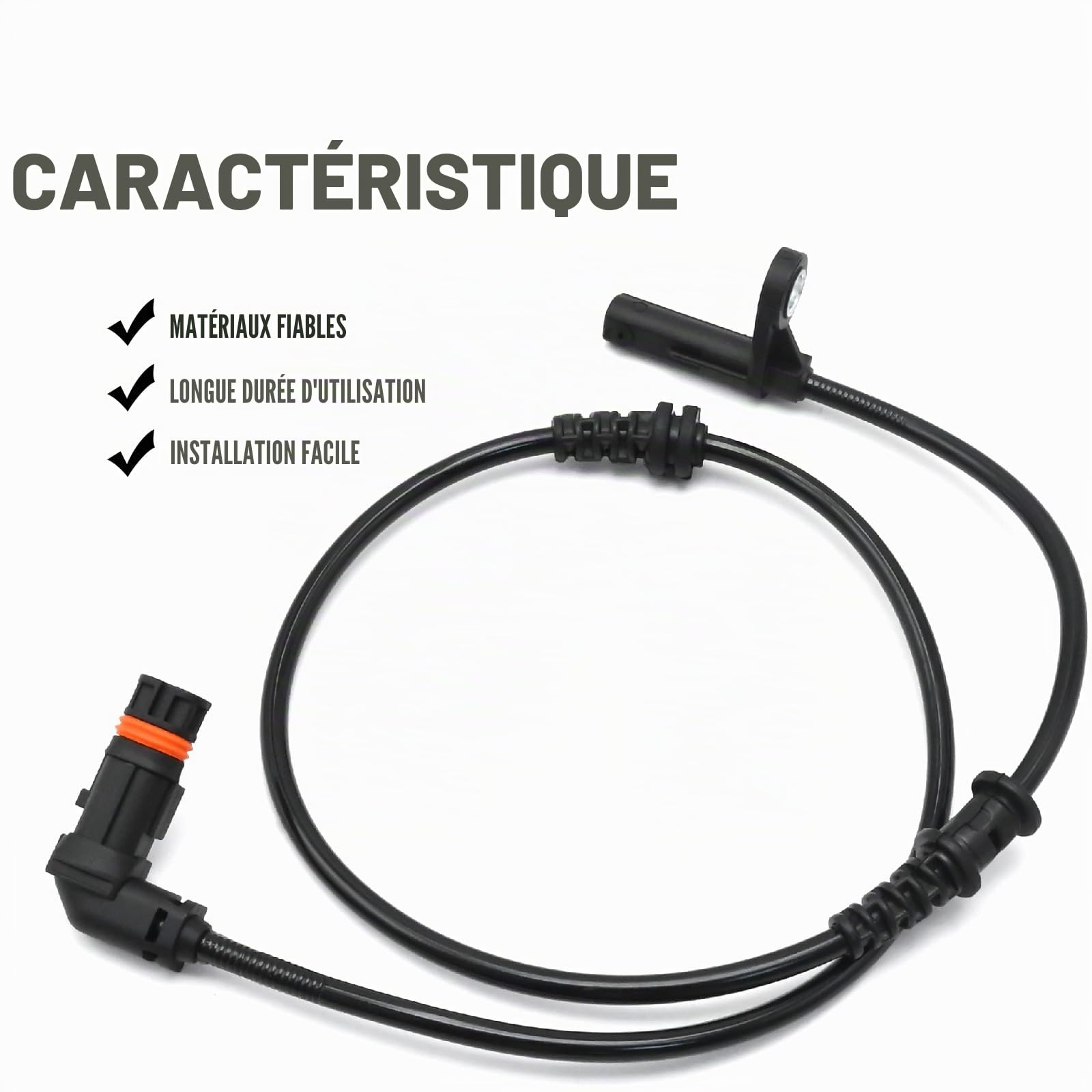 Lot de 2 capteurs de vitesse de roue ABS 2049052905, capteur ABS avant gauche et droit, remplacement pour Mercedes-Benz Classe C W204 C204 S204 2007-2014, remplace 2049057900