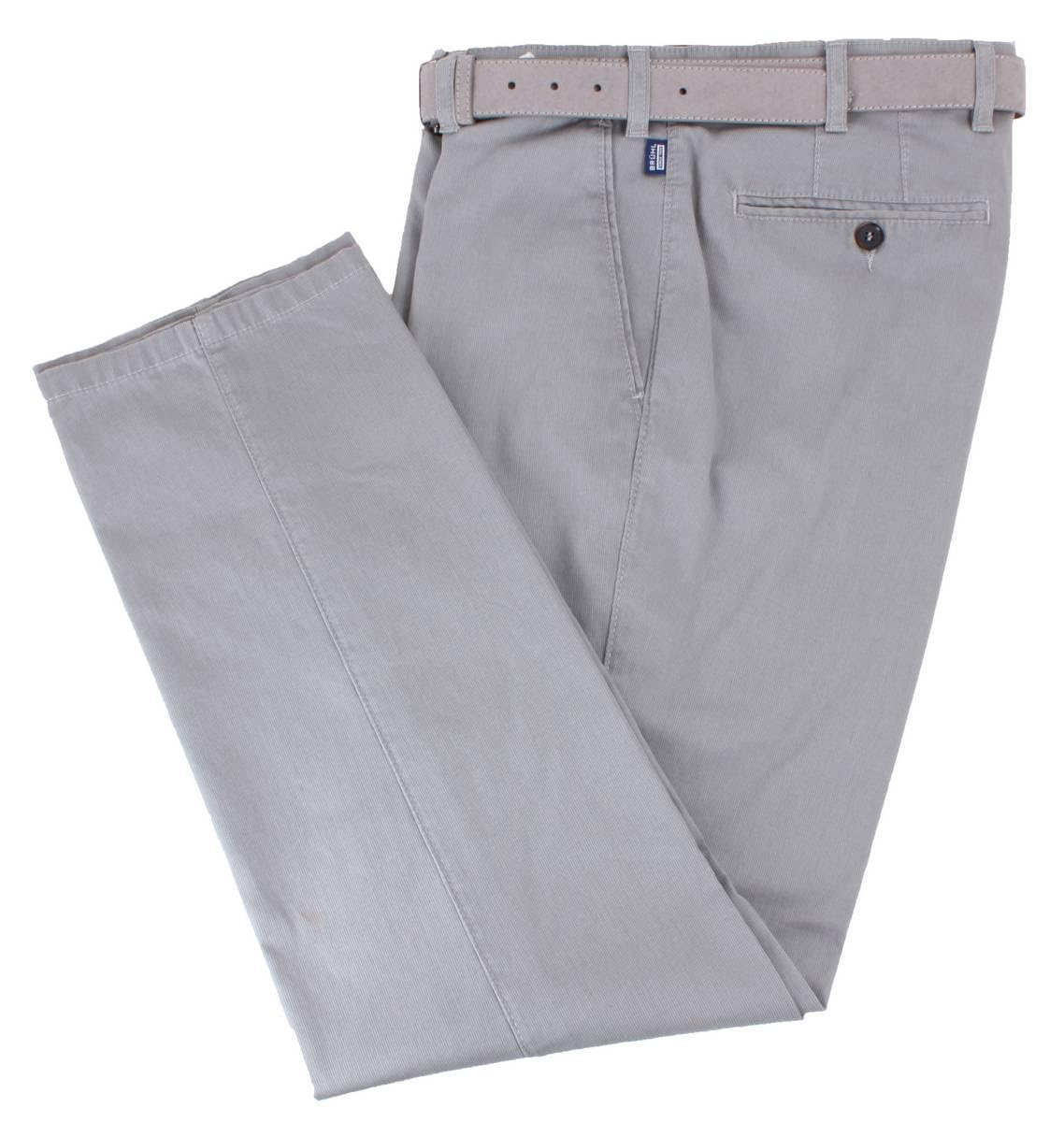 Bruhl Mens Parma B Textured Cotton Chinos - Grey - W34 L32