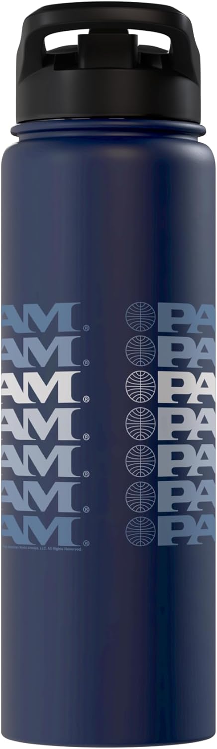 Pan Am Light Blue Gradient Cascade Stainless Steel Insulated Water Bottle