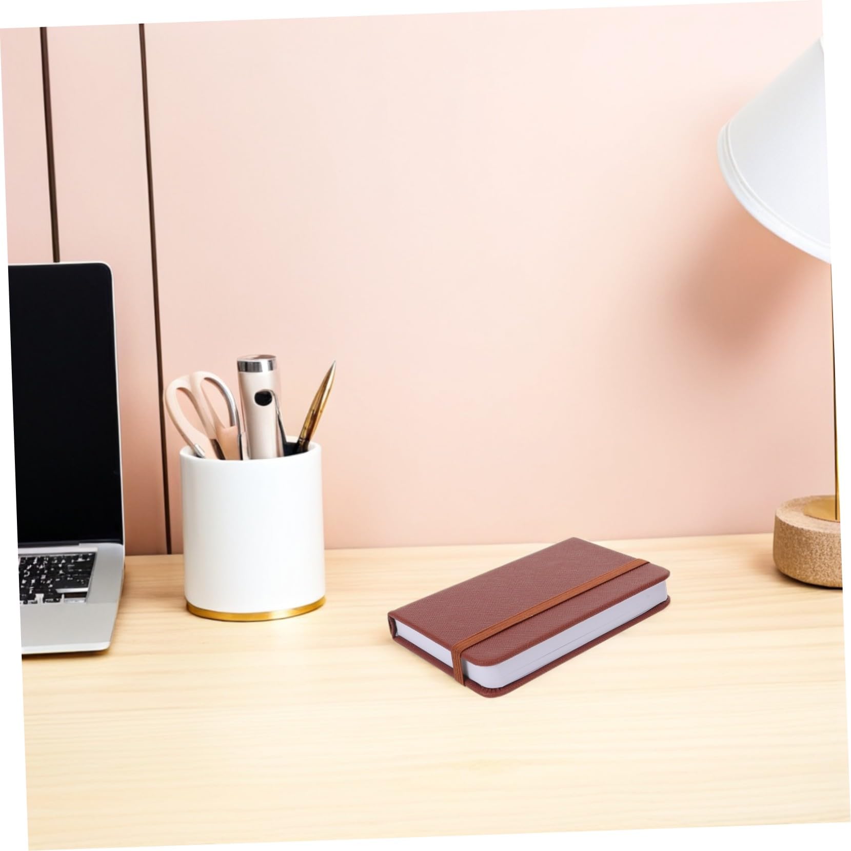 TEHAUX Carnet de Poche à Couverture Rigide A7 Marron, Lot de 10