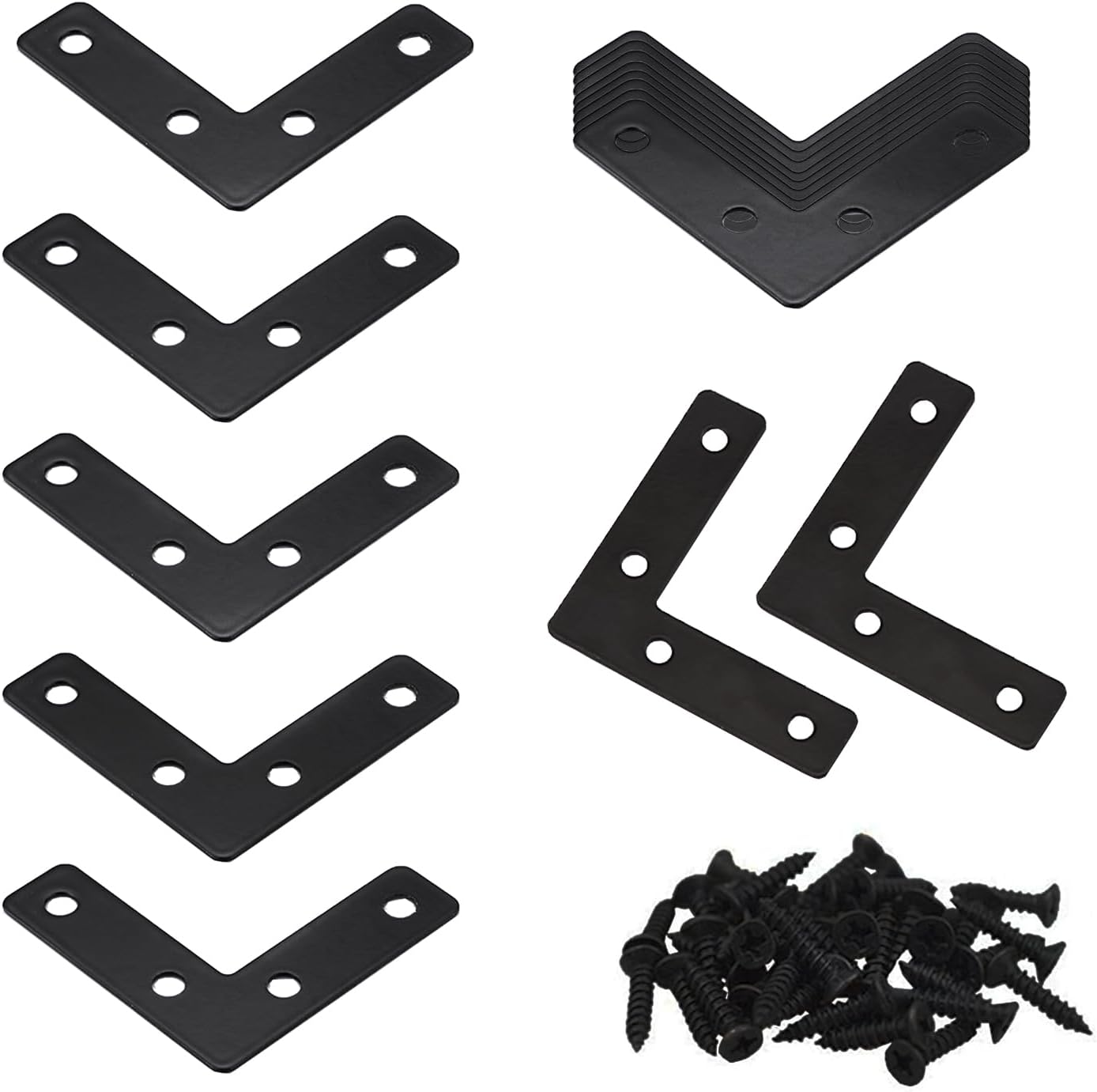 Ymaiss 40packs L Shaped Repair Plate,Heavy Duty L Type Shelf Bracket