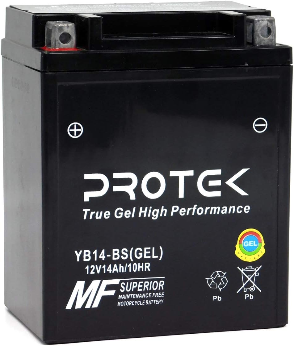 Protek YB14-A2 YB14A-A1 YB14A-A2 YB14-B2 YTX14AH YTX14AH-BS 12V 14Ah Sealed AGM Gel Type Battery for Yamaha YFM400FG Grizzly YFM350ER Big Bear YFM350U YFM250 YFM200