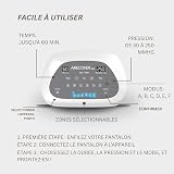 MED 6 Pantalon de pressothérapie professionnel – 6 chambres superposées, 30-250 mmHg, massage de compression jambes et fesses, drainage lymphatique, récupération musculaire et cellulite - 4