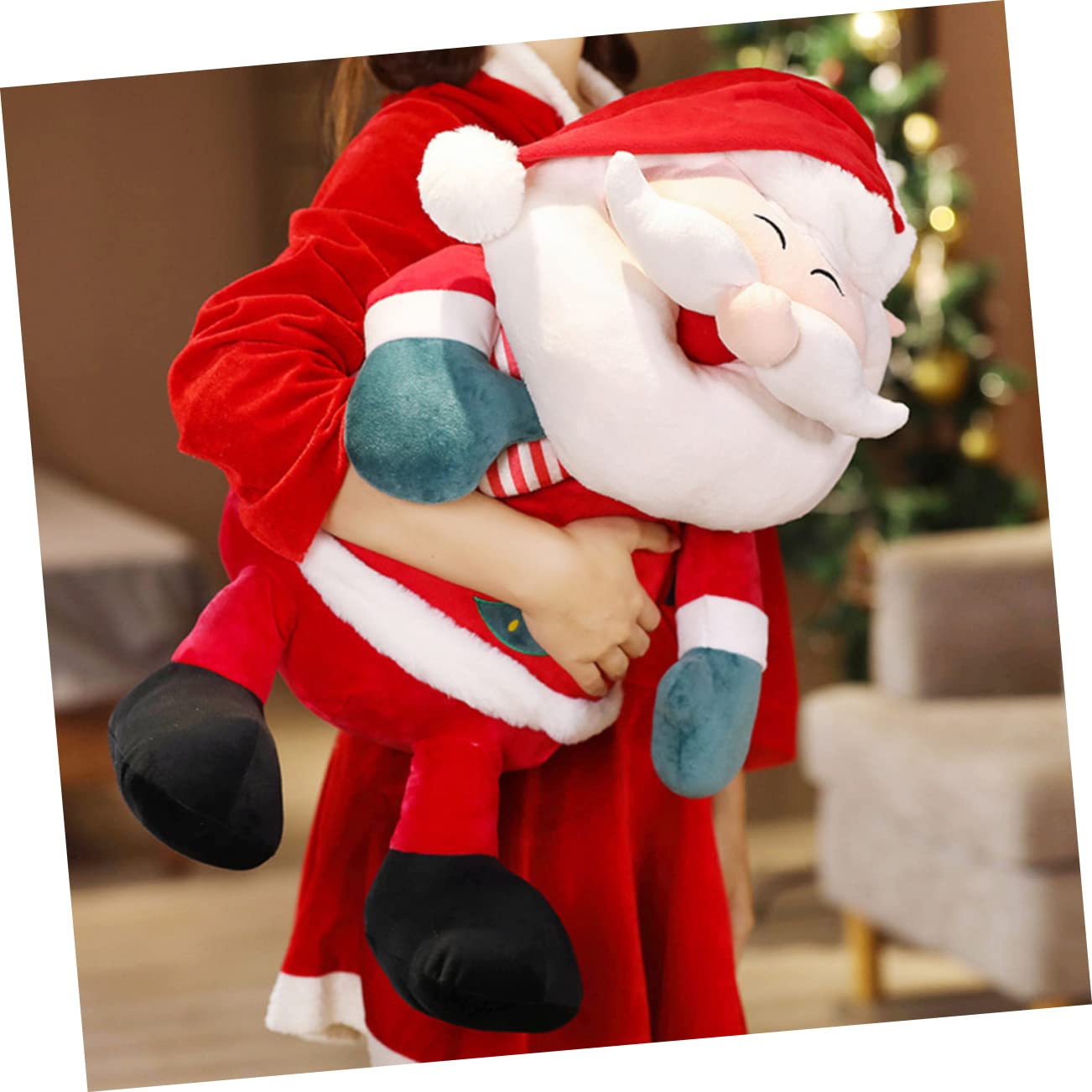 UPKOCH Pupazzo Di Babbo Natale Gigante Peluche Morbido e Confortevole Giocattolo Natalizio Regalo Per Ragazzo Ragazza Ragazza e Festività